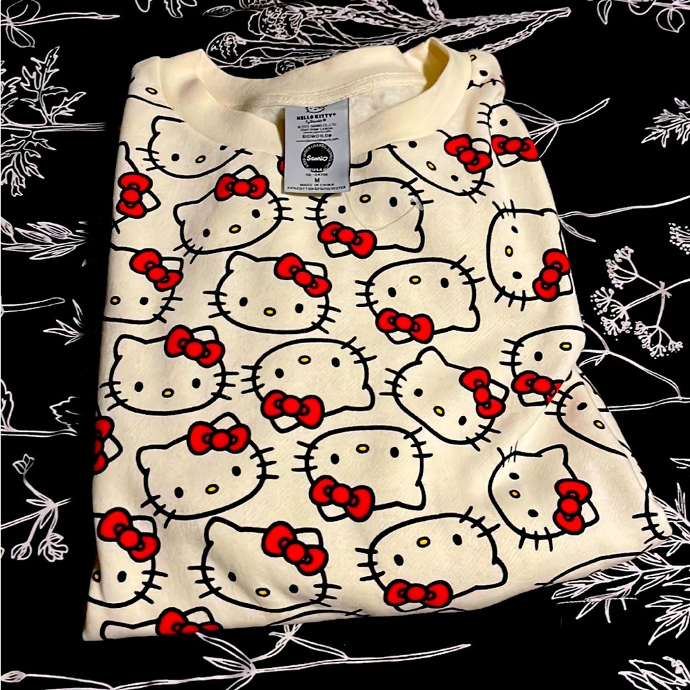 SANRIO HELLO KITTY CREWNECK PULLOVER SWEATER
